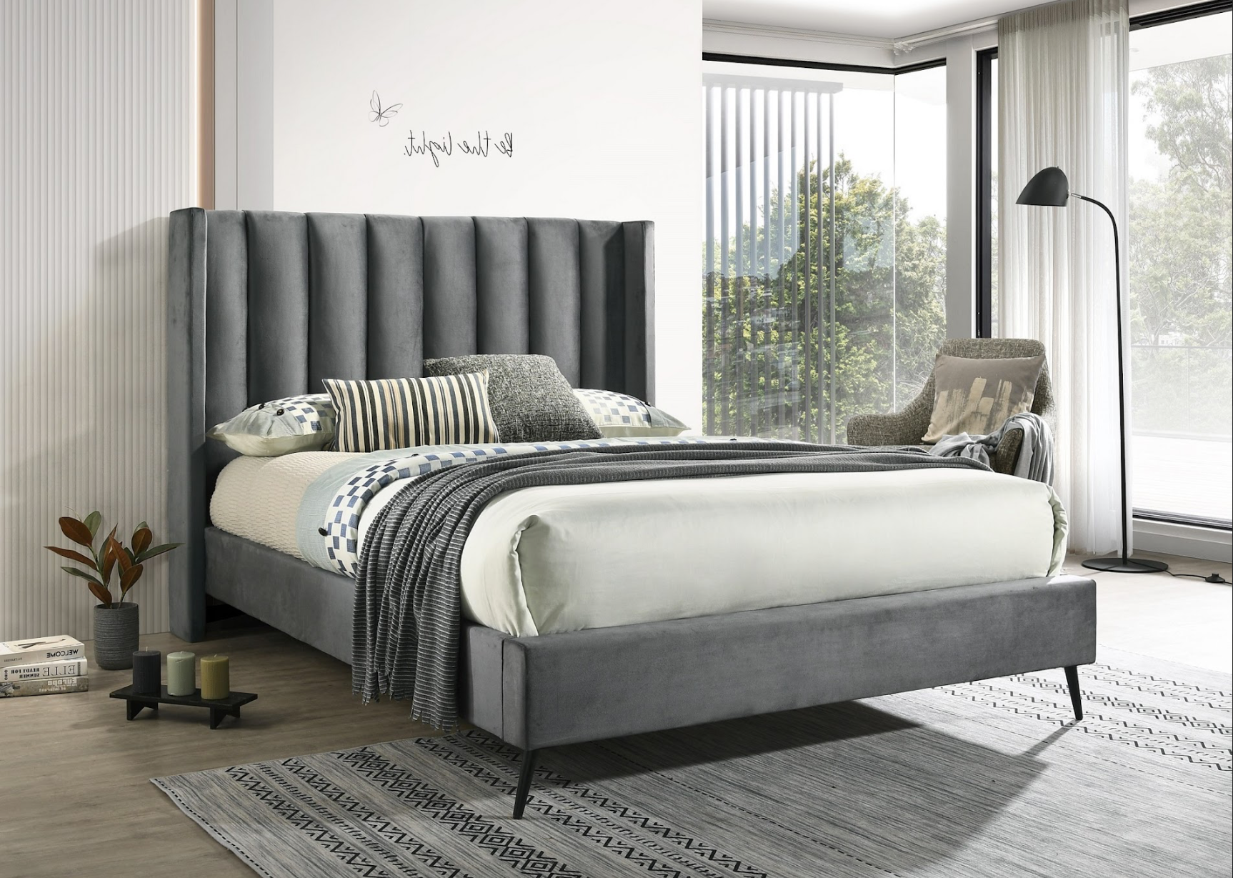 Alice Velvet Bed (5230-31)